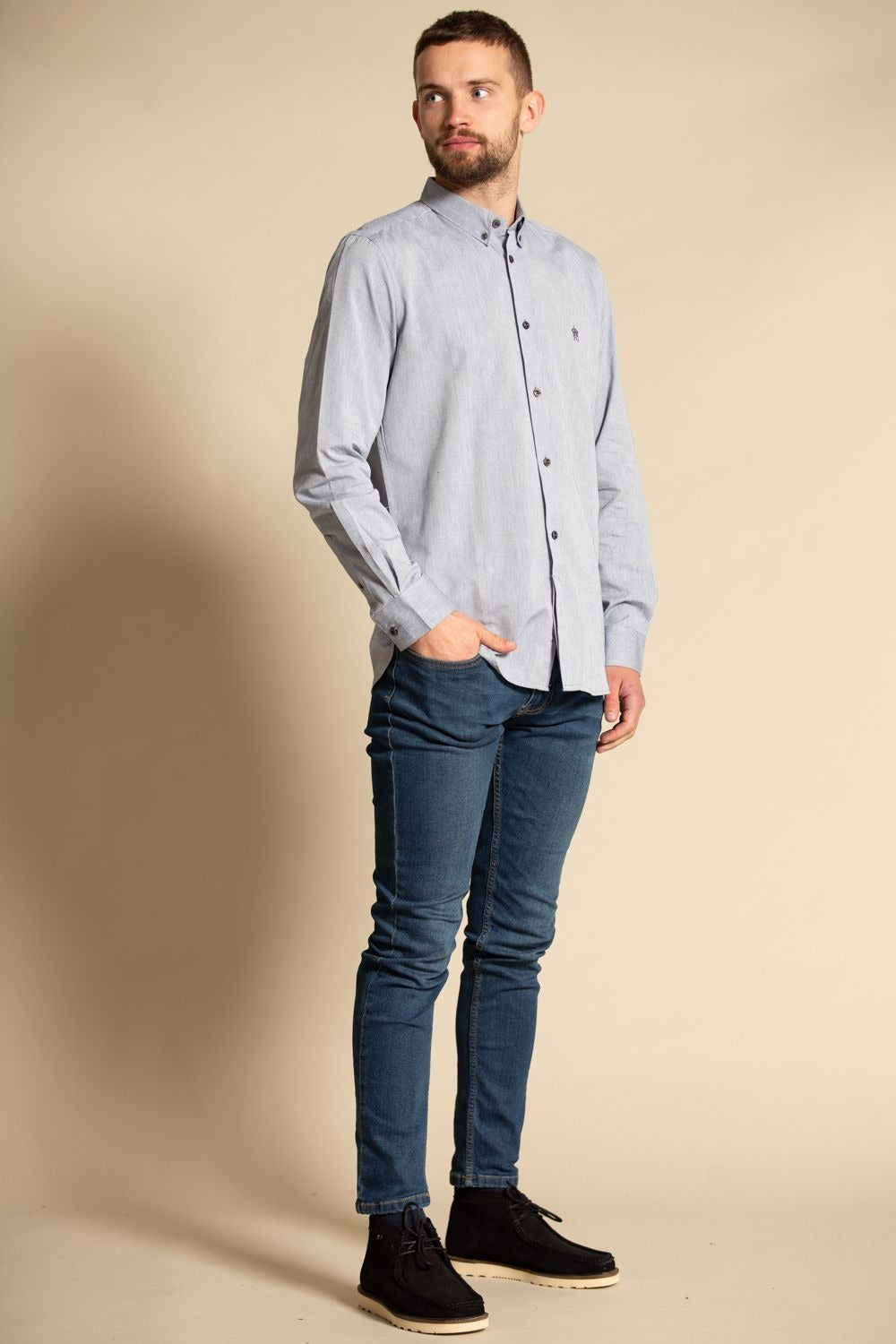 Lot De Deux Chemises Oxford À Manches Longues pour Hommes | Idéal pour Le Bureau Et Les Occasions Décontractées