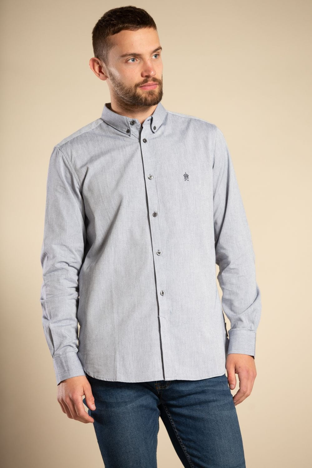 Lot De Deux Chemises Oxford À Manches Longues pour Hommes | Idéal pour Le Bureau Et Les Occasions Décontractées