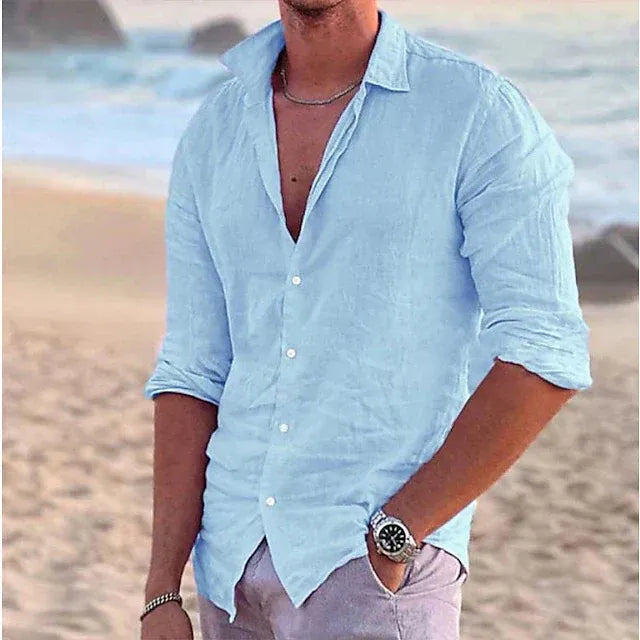Chemise à Manches Longues avec Coupe Classique pour Homme | Idéale pour les Journées Chaudes