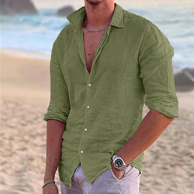 Chemise à Manches Longues avec Coupe Classique pour Homme | Idéale pour les Journées Chaudes