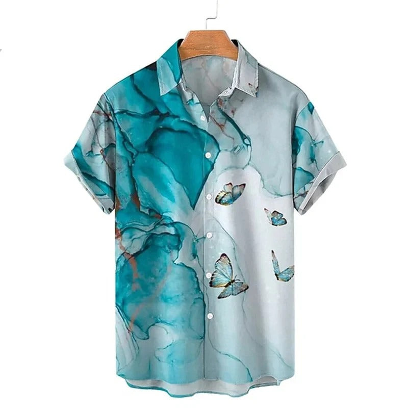 Chemise à Imprimé Tropical pour Homme Grande Taille | Idéale pour la Plage en Été