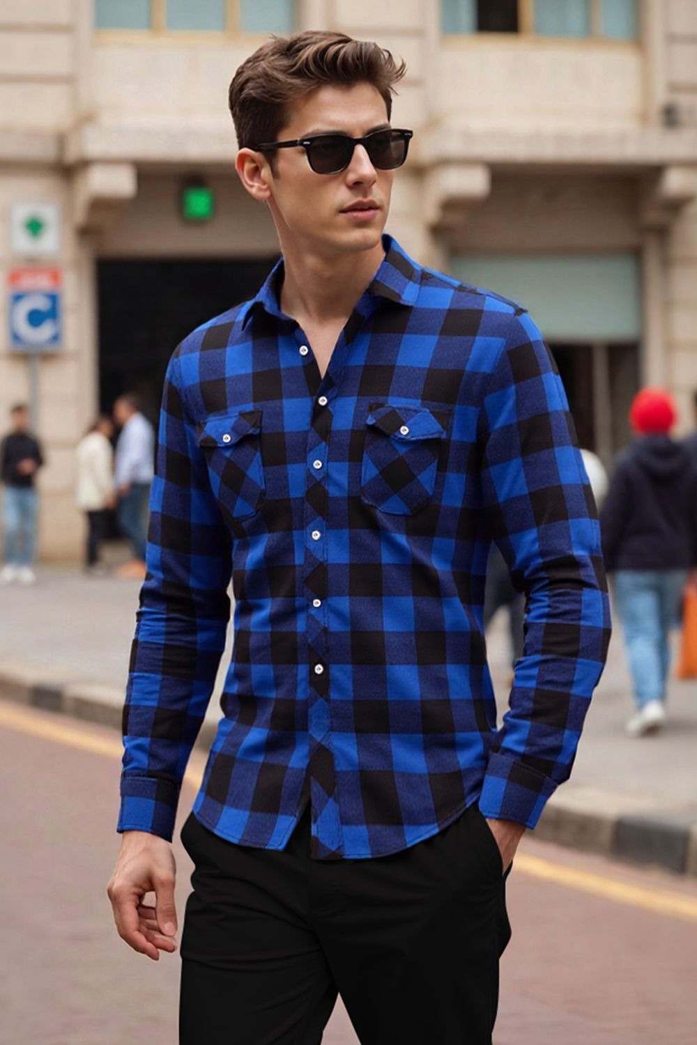 Chemise À Carreaux À Manches Longues pour Hommes | Idéale pour Le Printemps Et L’Automne