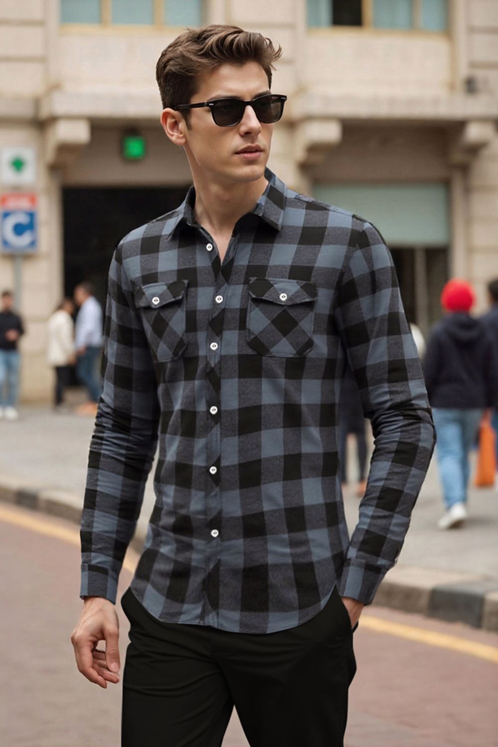 Chemise À Carreaux À Manches Longues pour Hommes | Idéale pour Le Printemps Et L’Automne