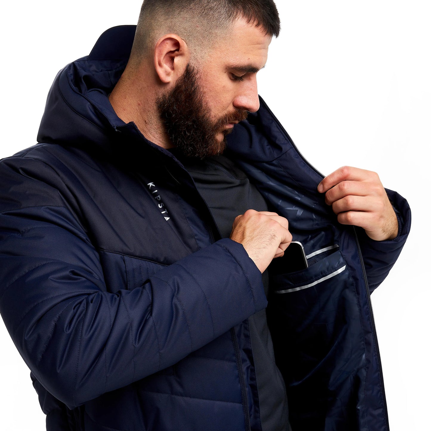 Parka Longue de Football avec Capuche et Poches pour Adulte | Idéale pour l’Hiver