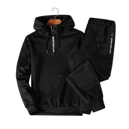 Survêtement avec Sweat À Capuche Quart-Zip Et Pantalon Fuselé pour Homme | Idéal pour Le Printemps Et L’Automne