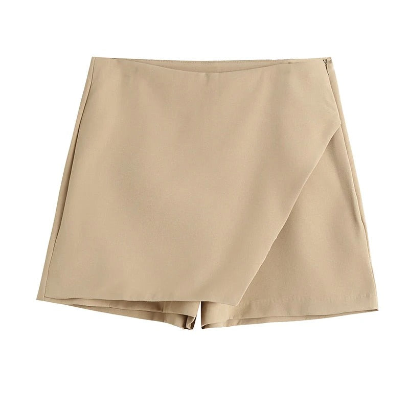 Jupe-Short Asymétrique avec Fermeture Latérale pour Femme | Idéal pour le Printemps