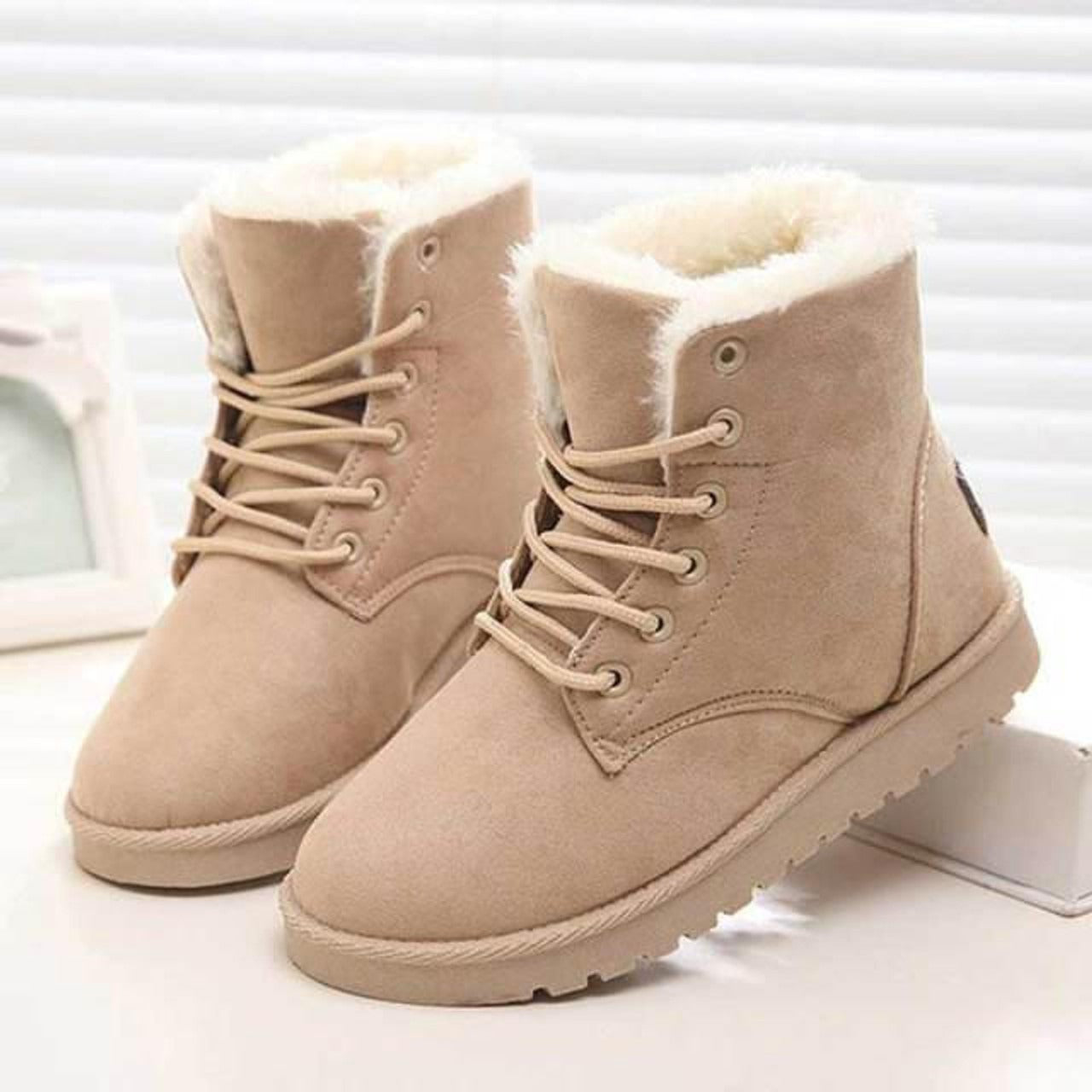 Chaussures À Lacets avec Semelles Antidérapantes pour Femmes | Idéal pour L’Hiver