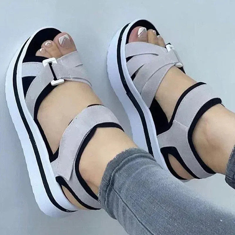 Sandales à Plateforme avec Brides Croisées pour Femme | Idéales pour l'Été
