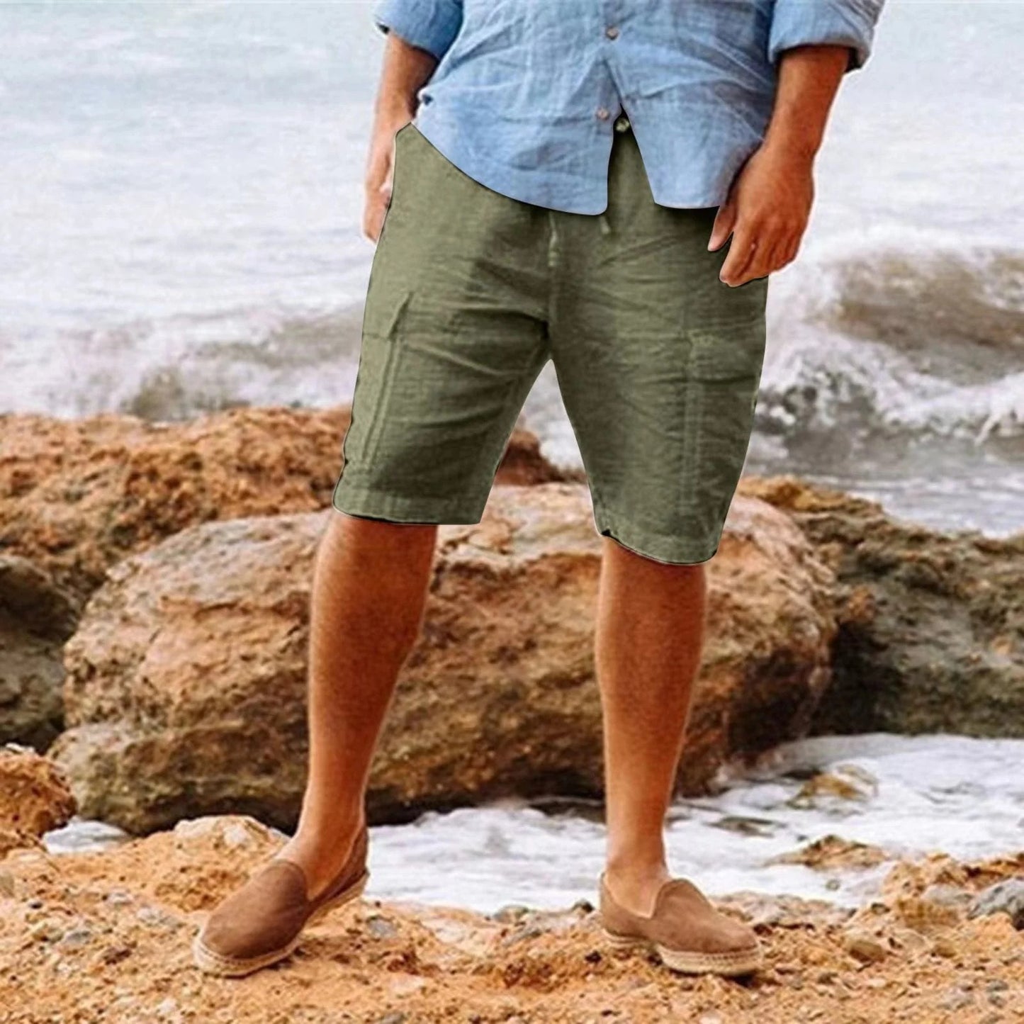Short Blanc avec Coupe Ample pour Homme | Idéal pour l'Été