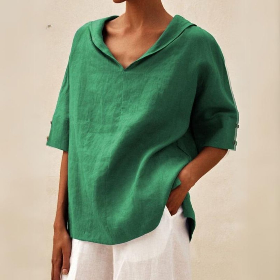 Chemise Décontractée à Col V pour Femme avec Coupe Ample | Idéale pour un Usage Quotidien