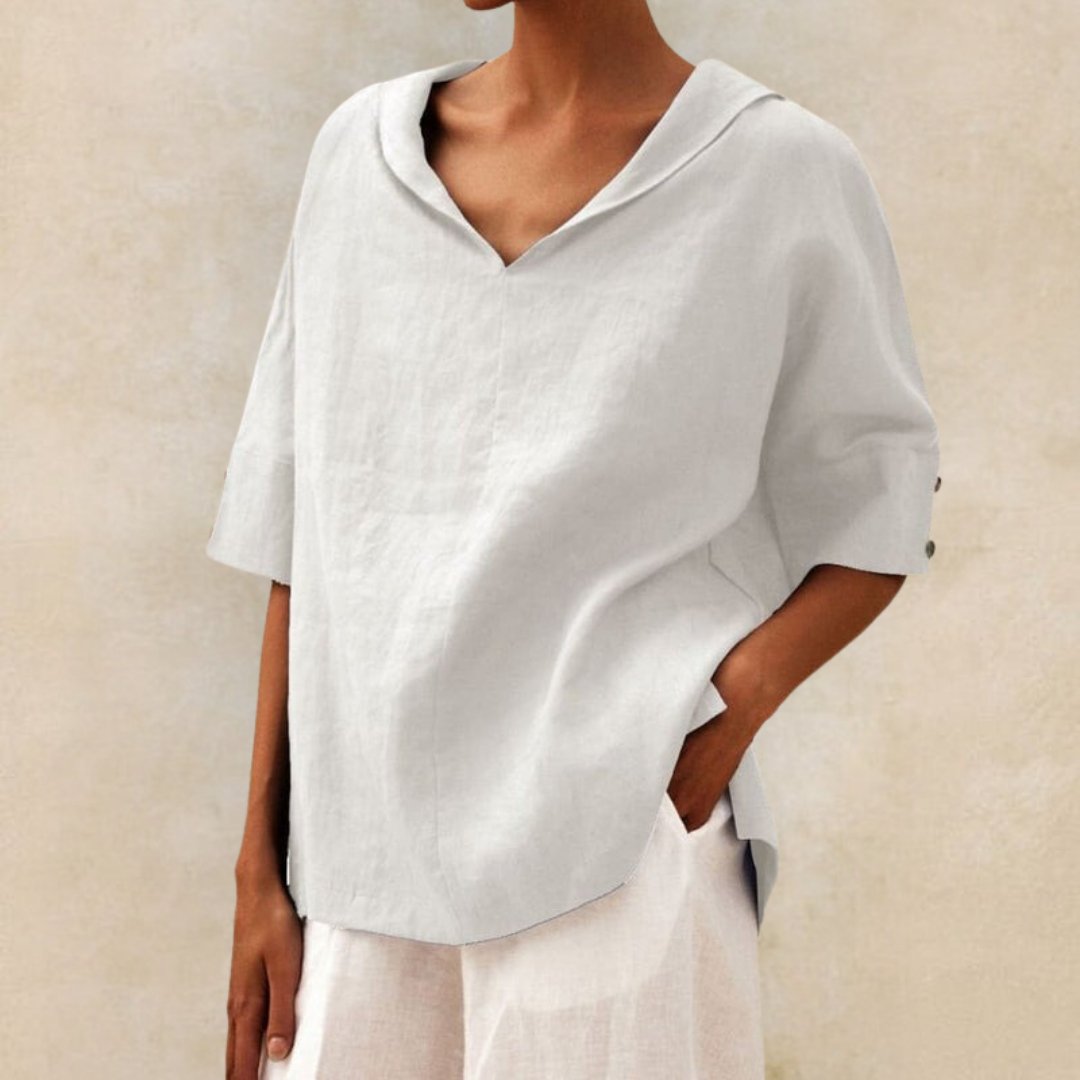 Chemise Décontractée à Col V pour Femme avec Coupe Ample | Idéale pour un Usage Quotidien