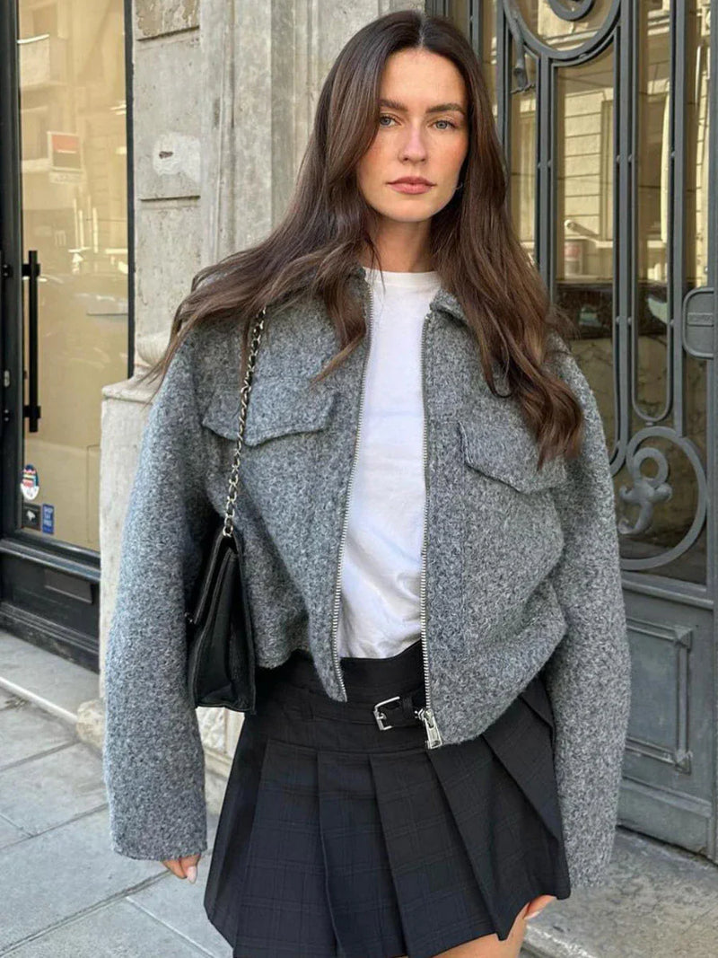 Veste Courte à Coupe Ajustée pour Femme | Idéale pour la Mi-Saison