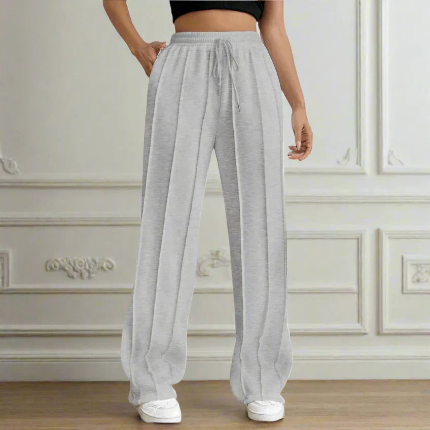 Pantalon à Taille Haute avec Coupe Ample pour Femme | Idéal pour Tenues Décontractées et Professionnelles