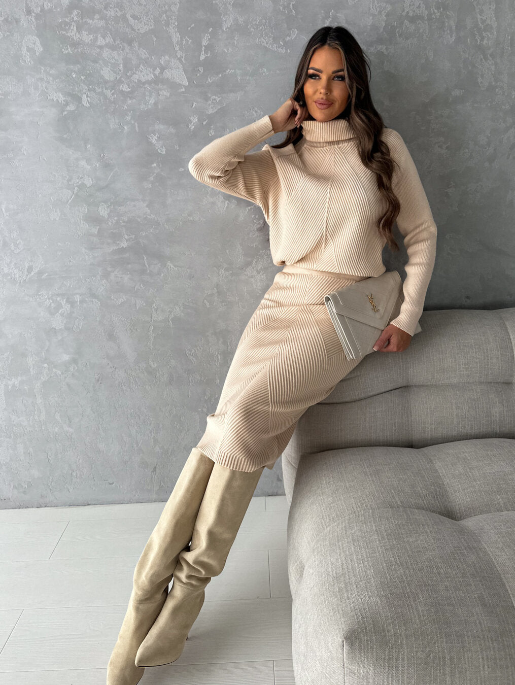Ensemble Deux Pièces avec Pull Et Pantalon pour Femme | Idéal pour Automne Et Hiver