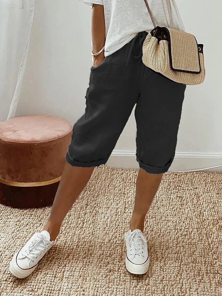 Shorts avec Taille Élastique et Poches Latérales pour Femme | Idéaux pour l’Été et un Usage Quotidien