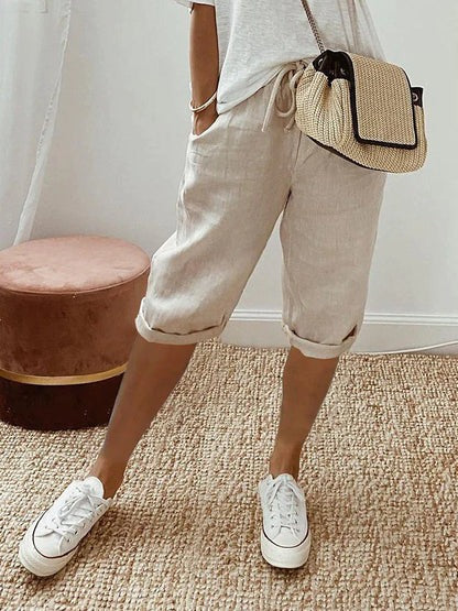 Shorts avec Taille Élastique et Poches Latérales pour Femme | Idéaux pour l’Été et un Usage Quotidien