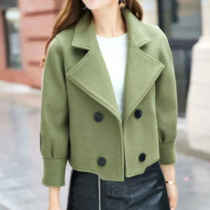 Manteau Court Uni pour Femme | Idéal pour le Printemps et l’Automne