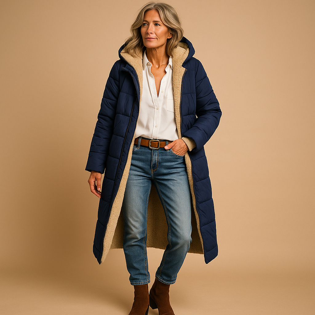 Manteau Long d’Hiver avec Coupe Moderne pour Femme | Idéal pour les Journées Froides