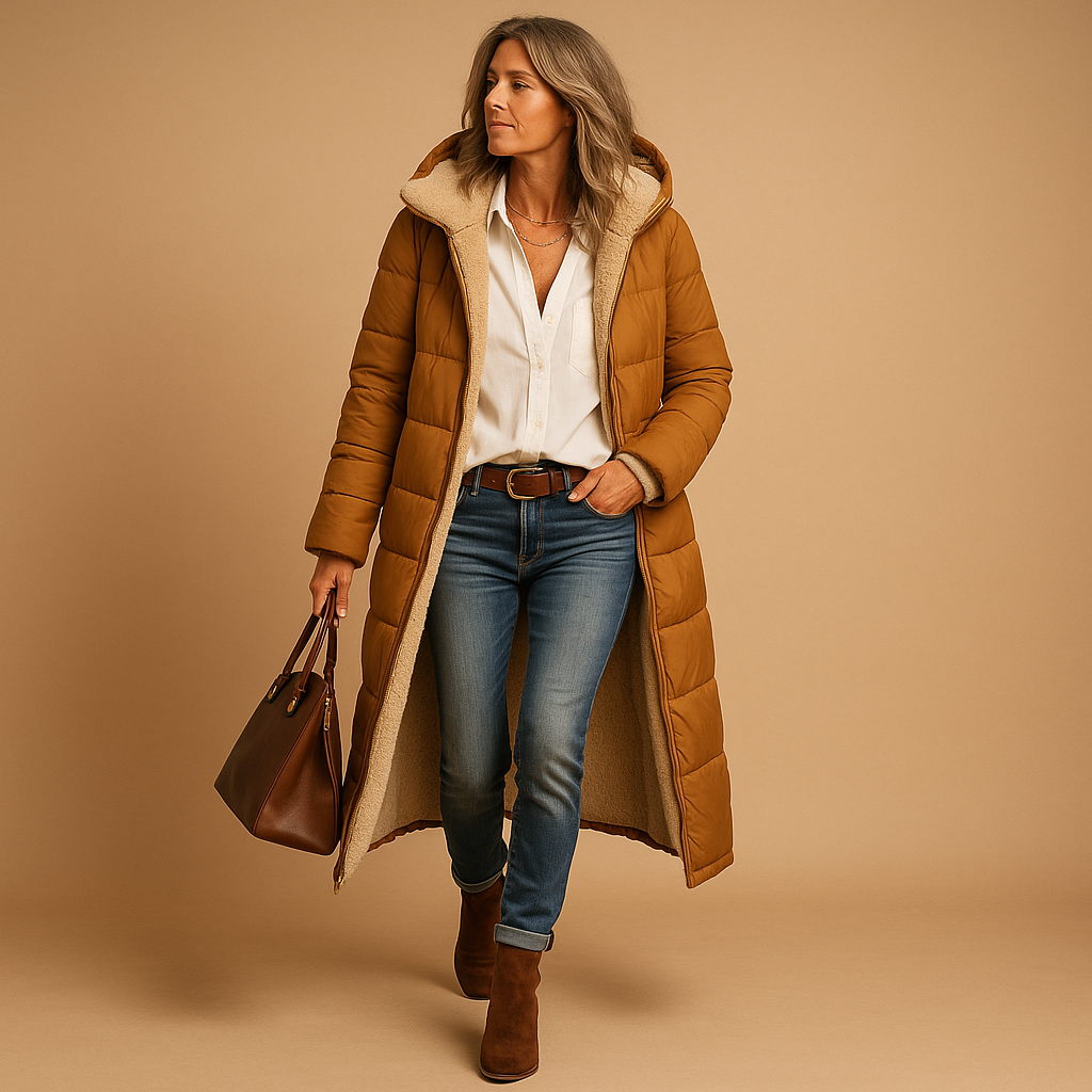 Manteau Long d’Hiver avec Coupe Moderne pour Femme | Idéal pour les Journées Froides