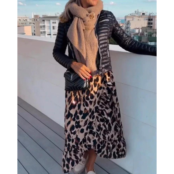 Robe Portefeuille Avec Motif Léopard pour Femmes | Idéale Pour L'Été Et Les Loisirs