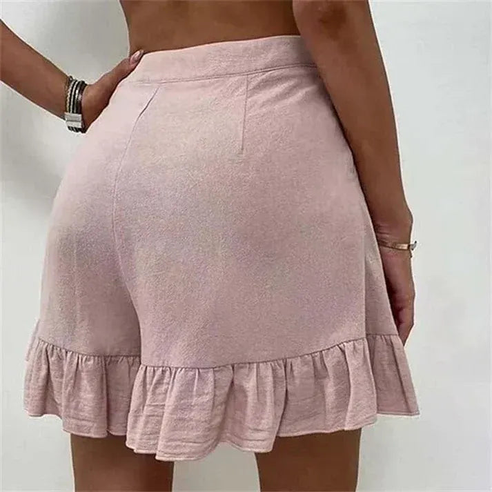 Shorts à Plis avec Taille Ajustée pour Femme | Idéaux pour l’Été et un Usage Quotidien
