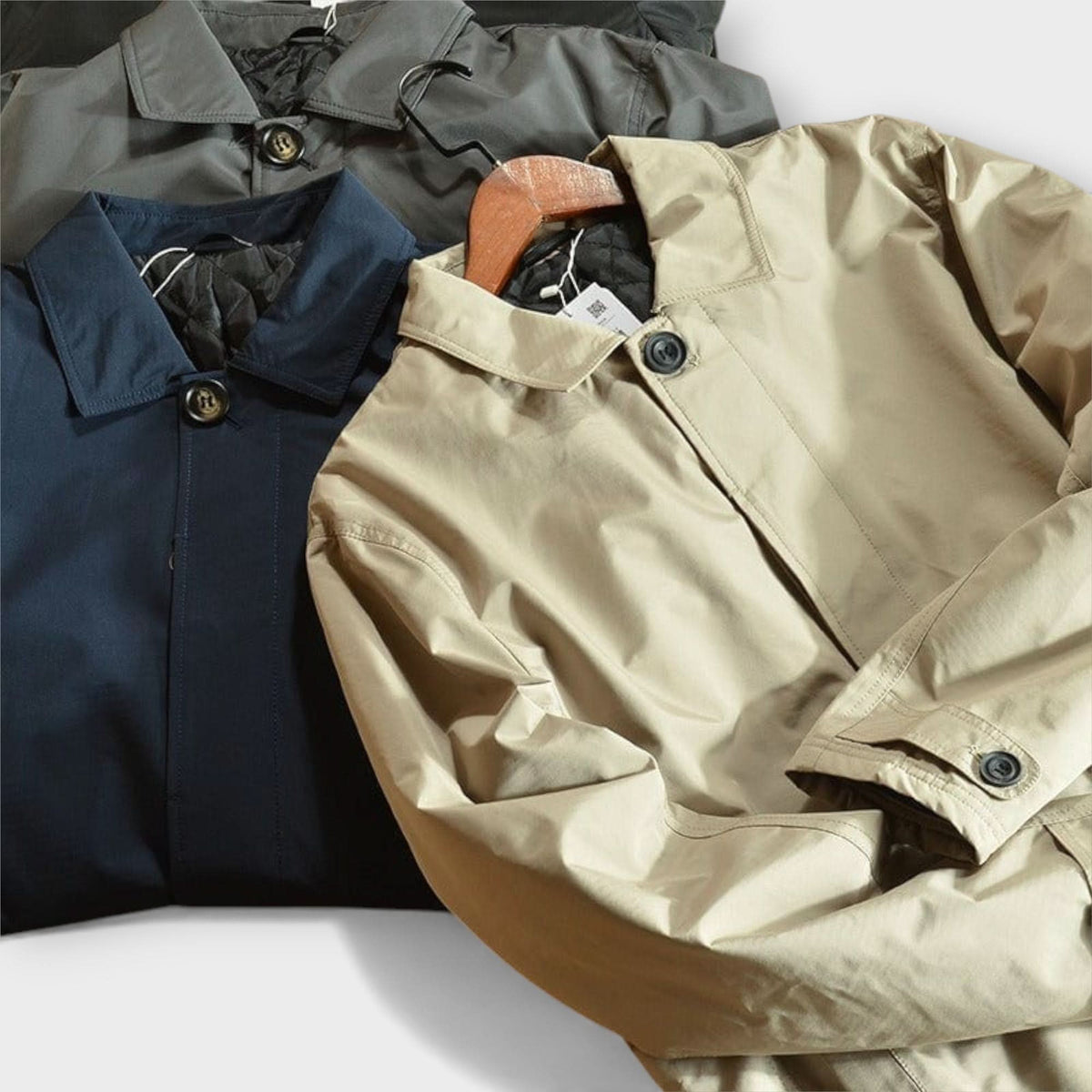 Manteau à col chemise pour hommes