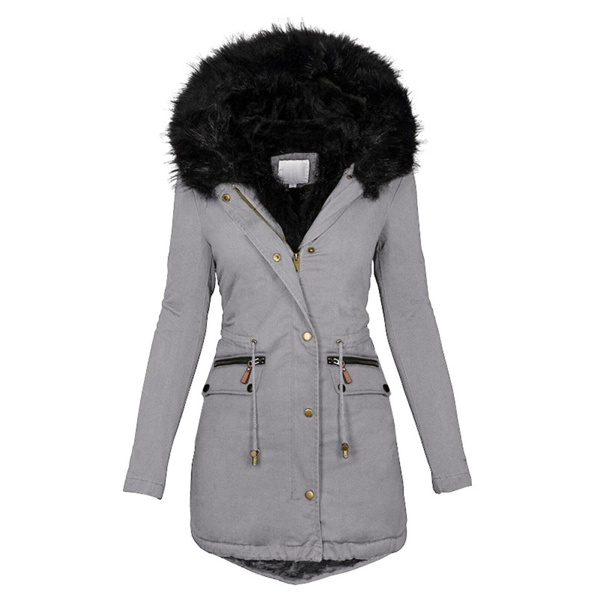 Manteau d’Hiver Long avec Taille Ajustable pour Femmes | Idéal pour la Saison Froide