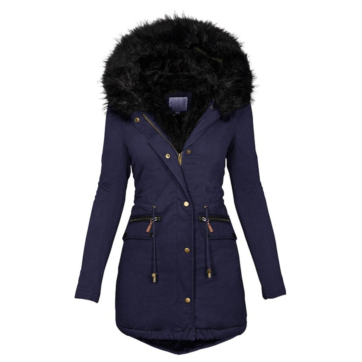 Manteau d’Hiver Long avec Taille Ajustable pour Femmes | Idéal pour la Saison Froide
