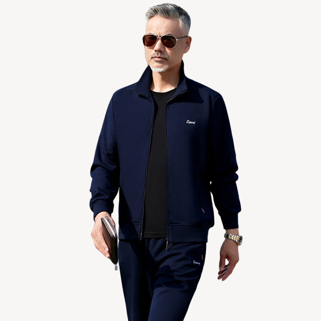 Ensemble De Survêtement Zippé pour Homme avec Taille Ajustable | Idéal pour Les Loisirs Et Le Sport