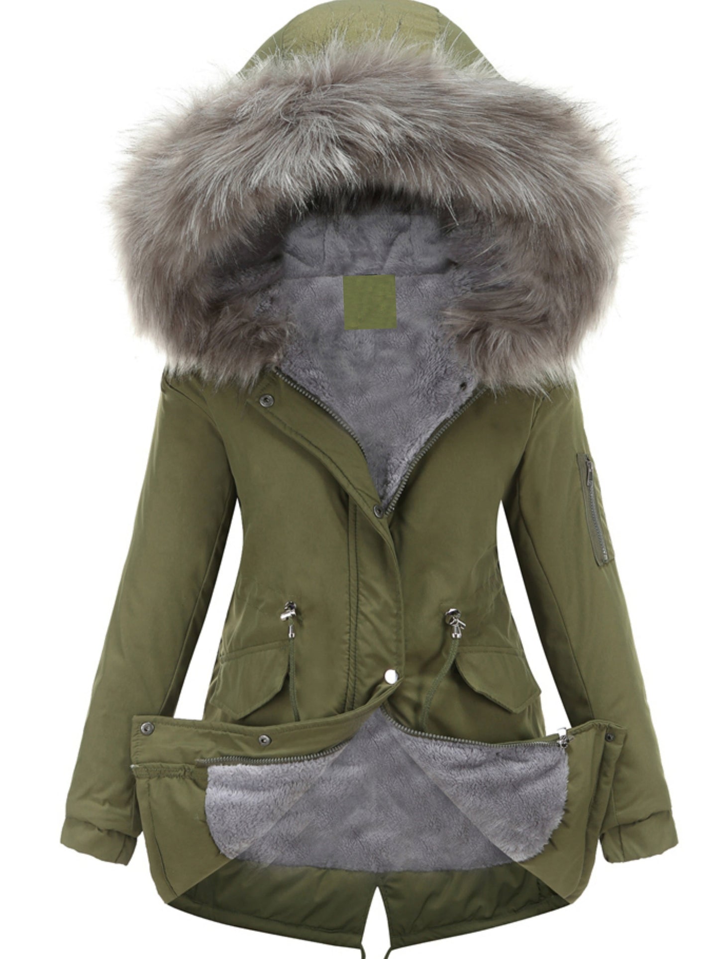 Parka à Capuche avec Fermeture Zippée pour Femmes | Idéale pour l’Automne et l’Hiver