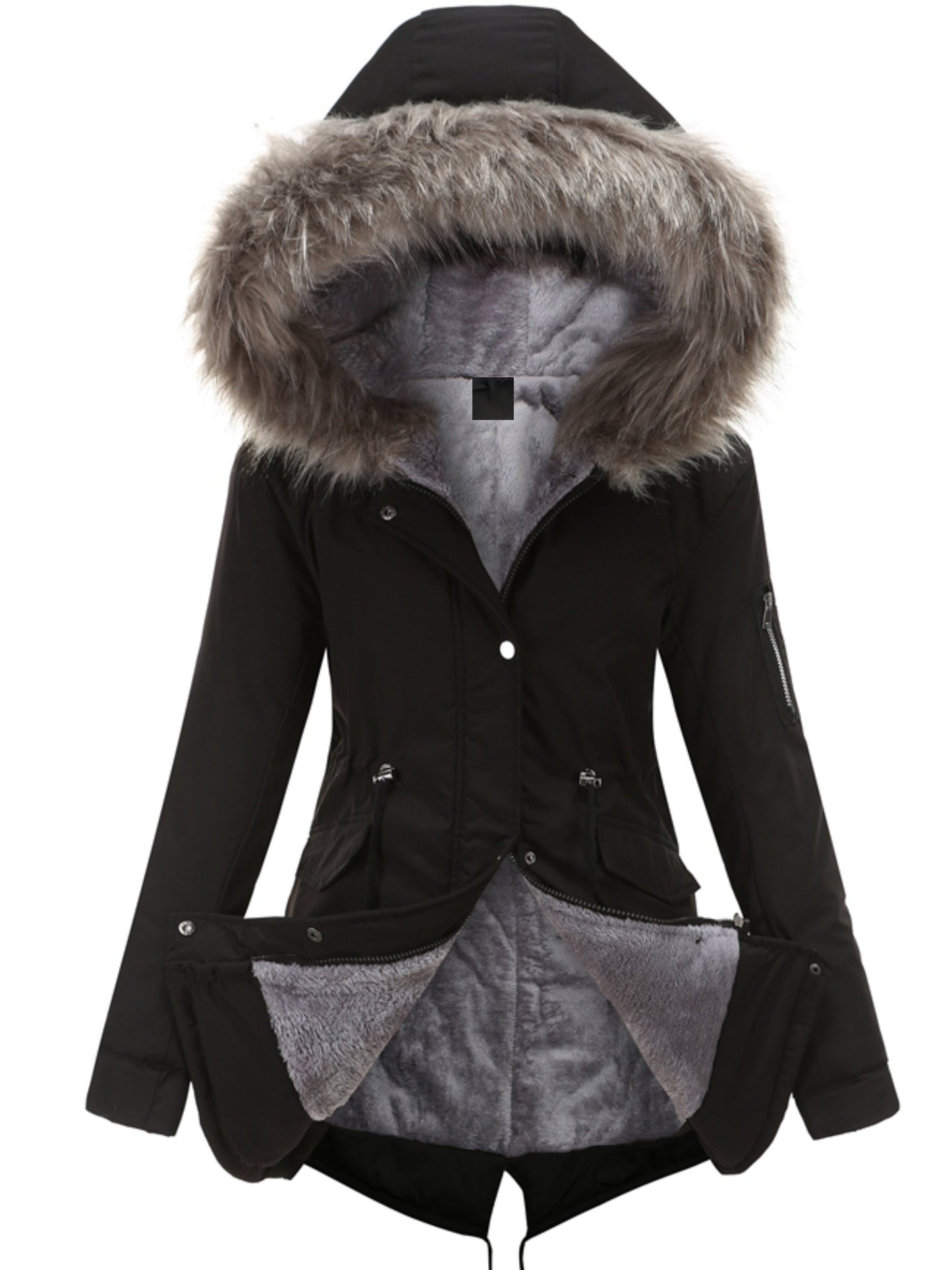 Parka à Capuche avec Fermeture Zippée pour Femmes | Idéale pour l’Automne et l’Hiver