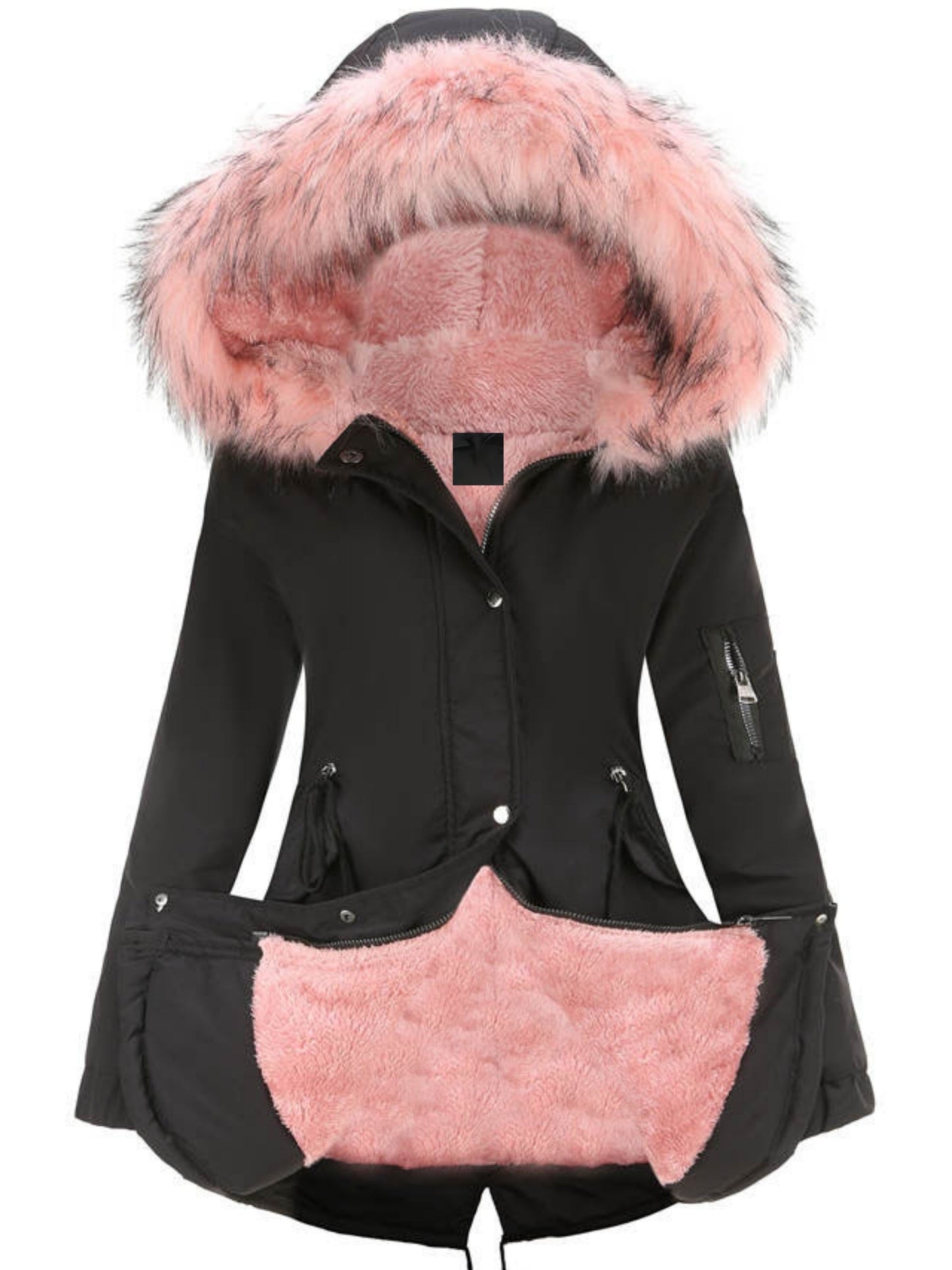 Parka à Capuche avec Fermeture Zippée pour Femmes | Idéale pour l’Automne et l’Hiver