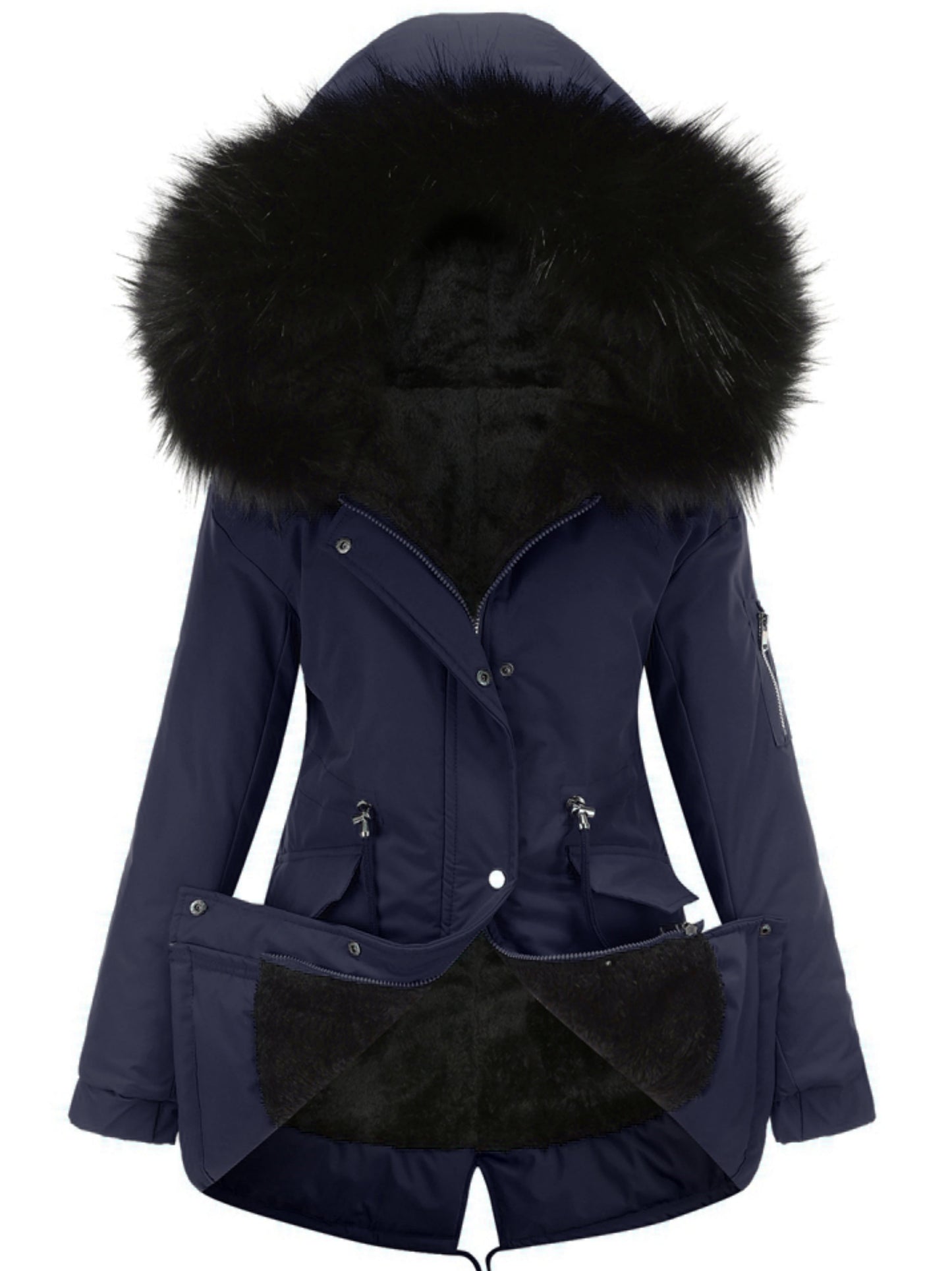 Parka à Capuche avec Fermeture Zippée pour Femmes | Idéale pour l’Automne et l’Hiver