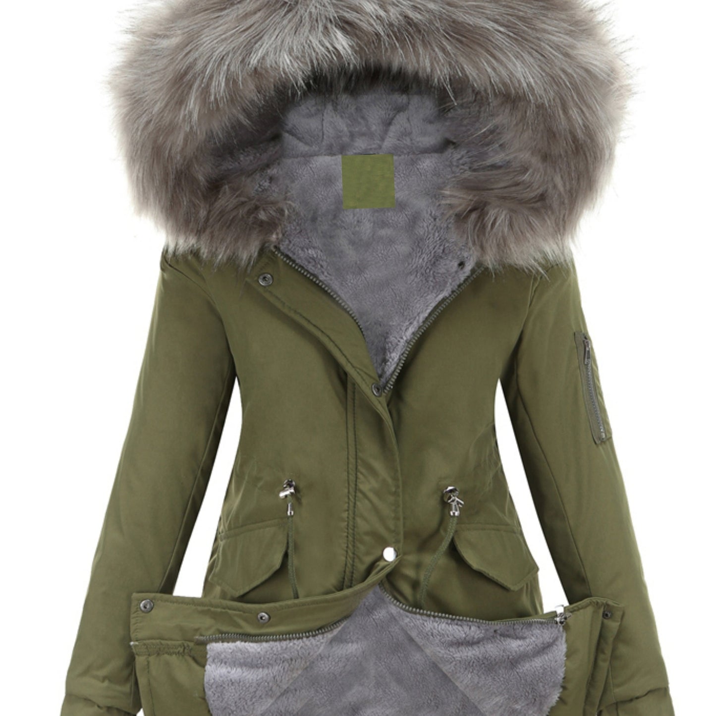 Parka à Capuche avec Fermeture Zippée pour Femmes | Idéale pour l’Automne et l’Hiver