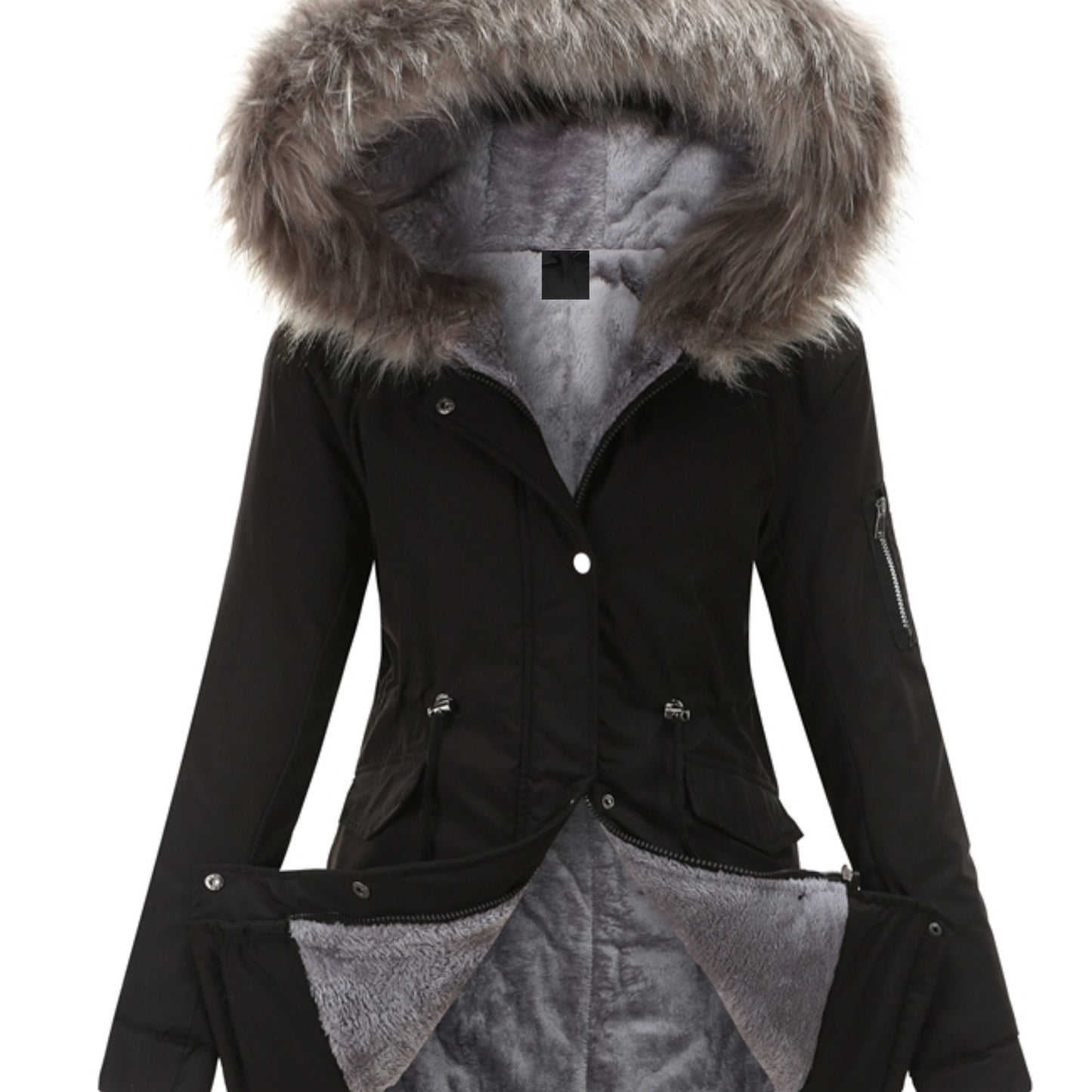 Parka à Capuche avec Fermeture Zippée pour Femmes | Idéale pour l’Automne et l’Hiver