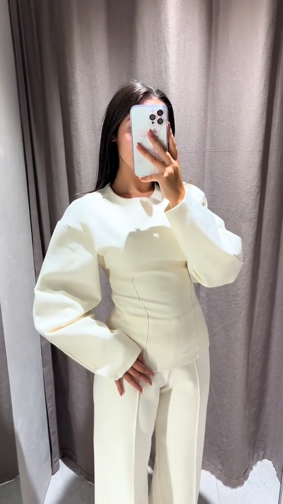 Ensemble Deux Pièces avec Haut Ample Et Pantalon Large Taille Haute pour Femme | Idéal pour La Maison Et Les Sorties Décontractées