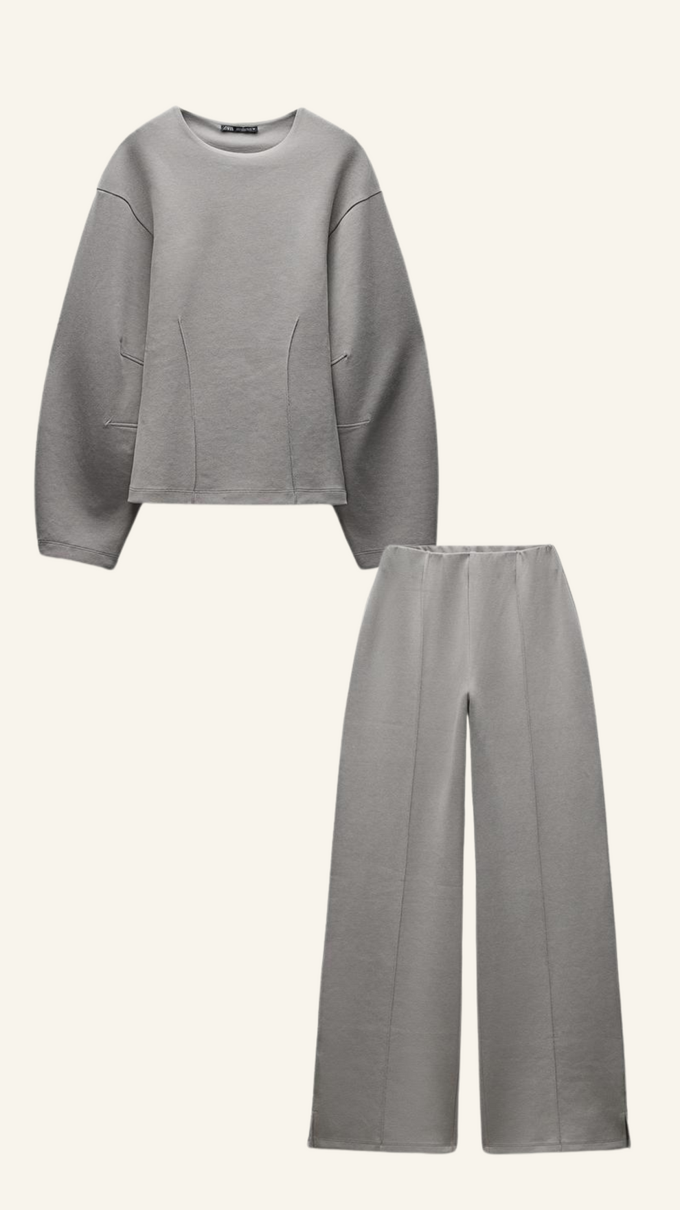 Ensemble Deux Pièces avec Haut Ample Et Pantalon Large Taille Haute pour Femme | Idéal pour La Maison Et Les Sorties Décontractées