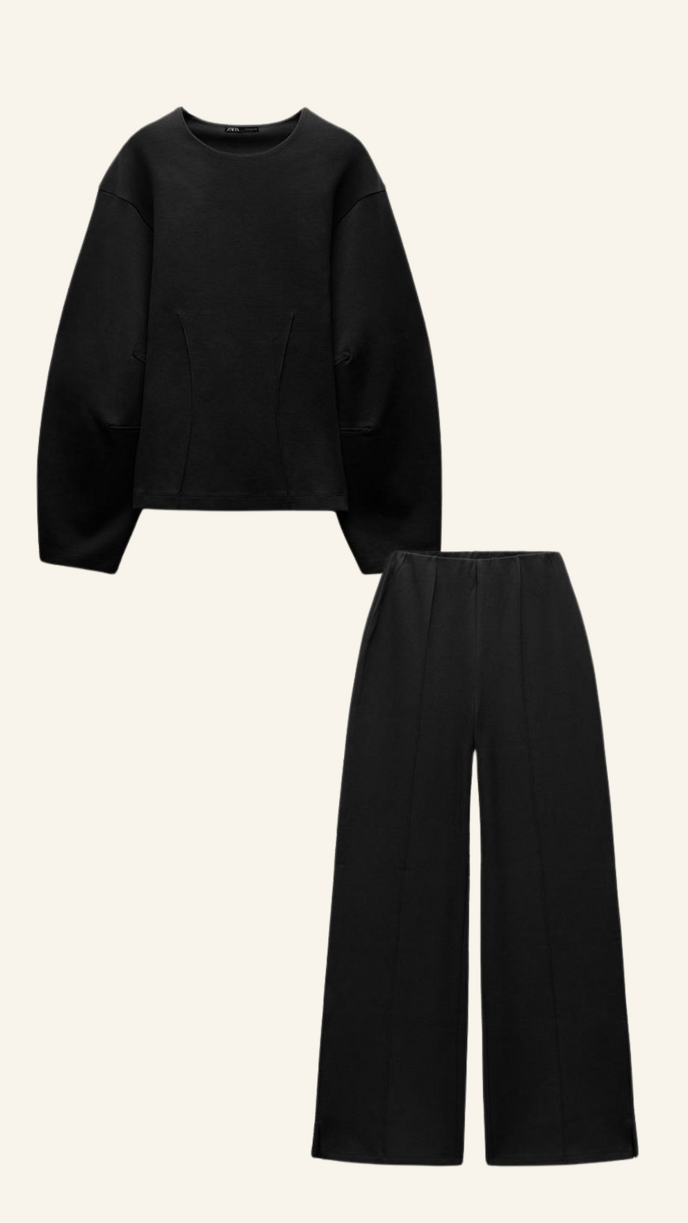 Ensemble Deux Pièces avec Haut Ample Et Pantalon Large Taille Haute pour Femme | Idéal pour La Maison Et Les Sorties Décontractées