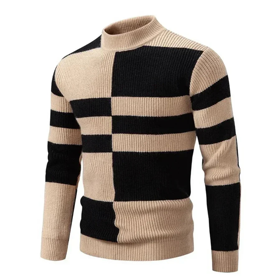 Pull Homme à Motif Graphique en Blocs | Idéal pour l’Hiver et les Occasions Décontractées