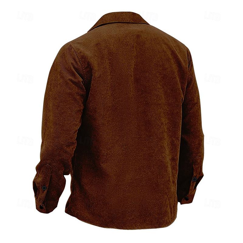 Veste avec Fermeture à Boutons et Col Montant pour Homme | Idéale pour l’Automne et l’Hiver