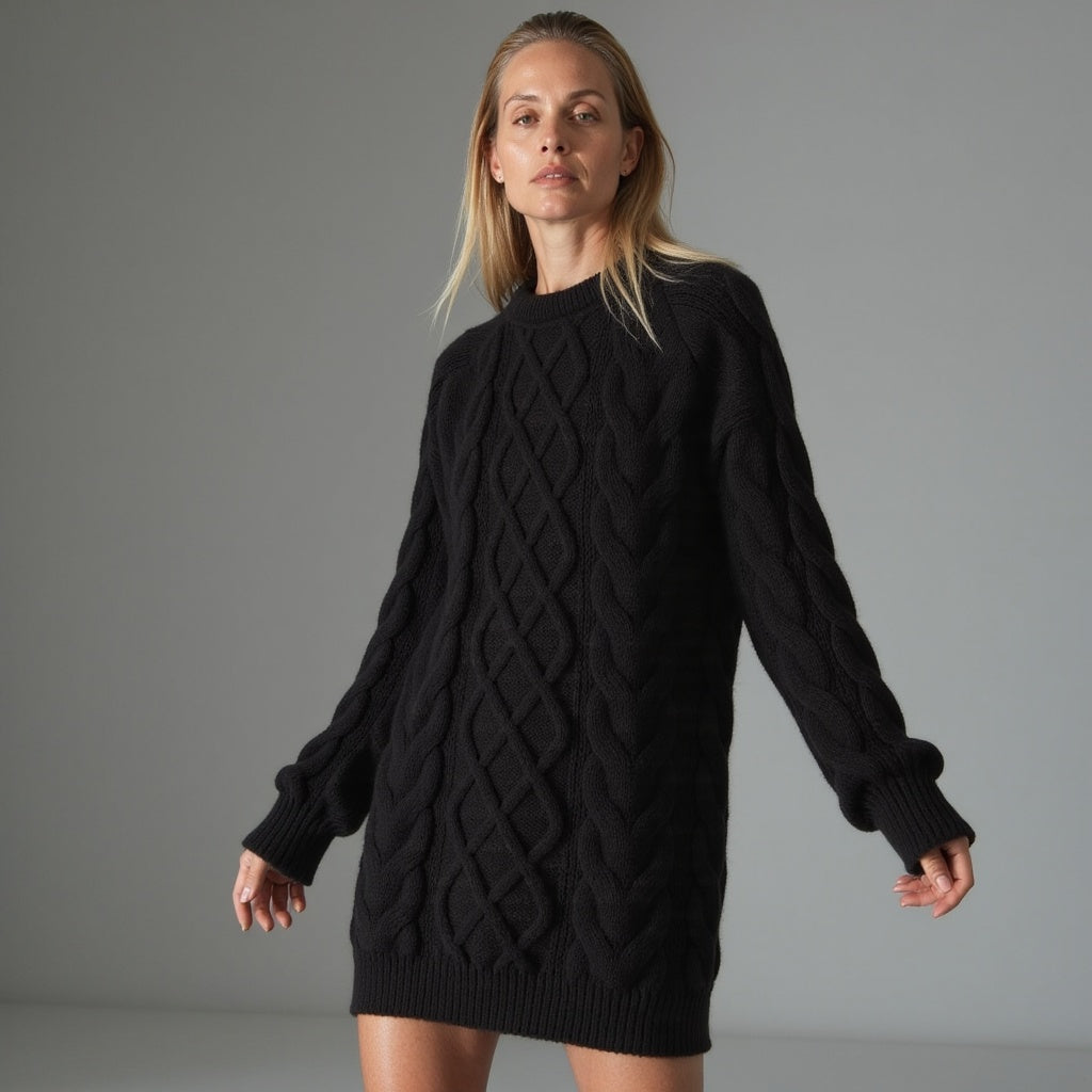 Pull À Col Rond avec Coupe Classique pour Femme | Idéal pour L’Hiver
