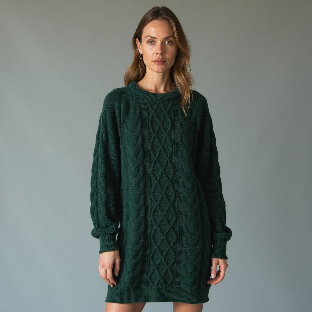 Pull À Col Rond avec Coupe Classique pour Femme | Idéal pour L’Hiver