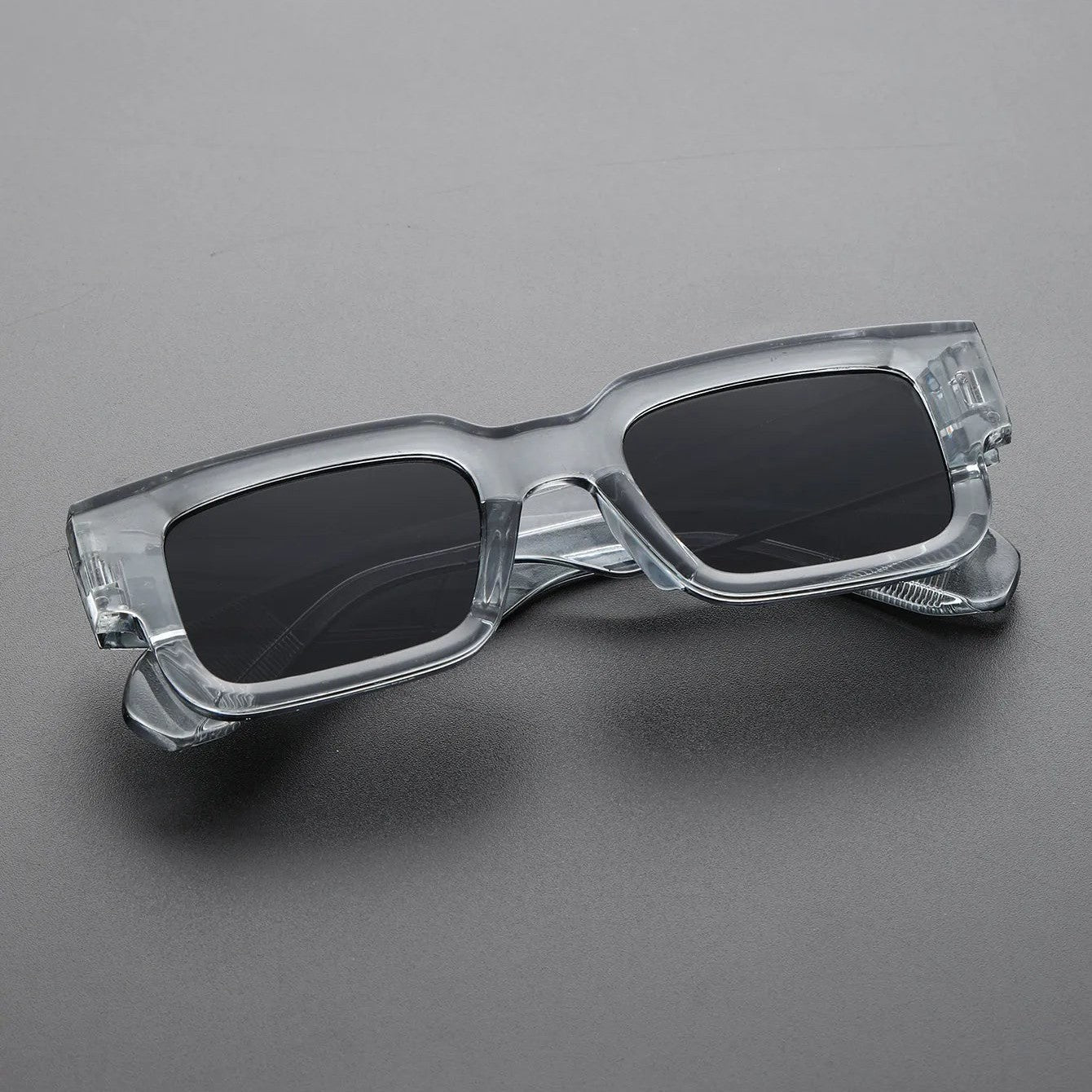 Lunettes de soleil rectangulaires à monture épaisse pour femme | Idéal pour toutes les saisons