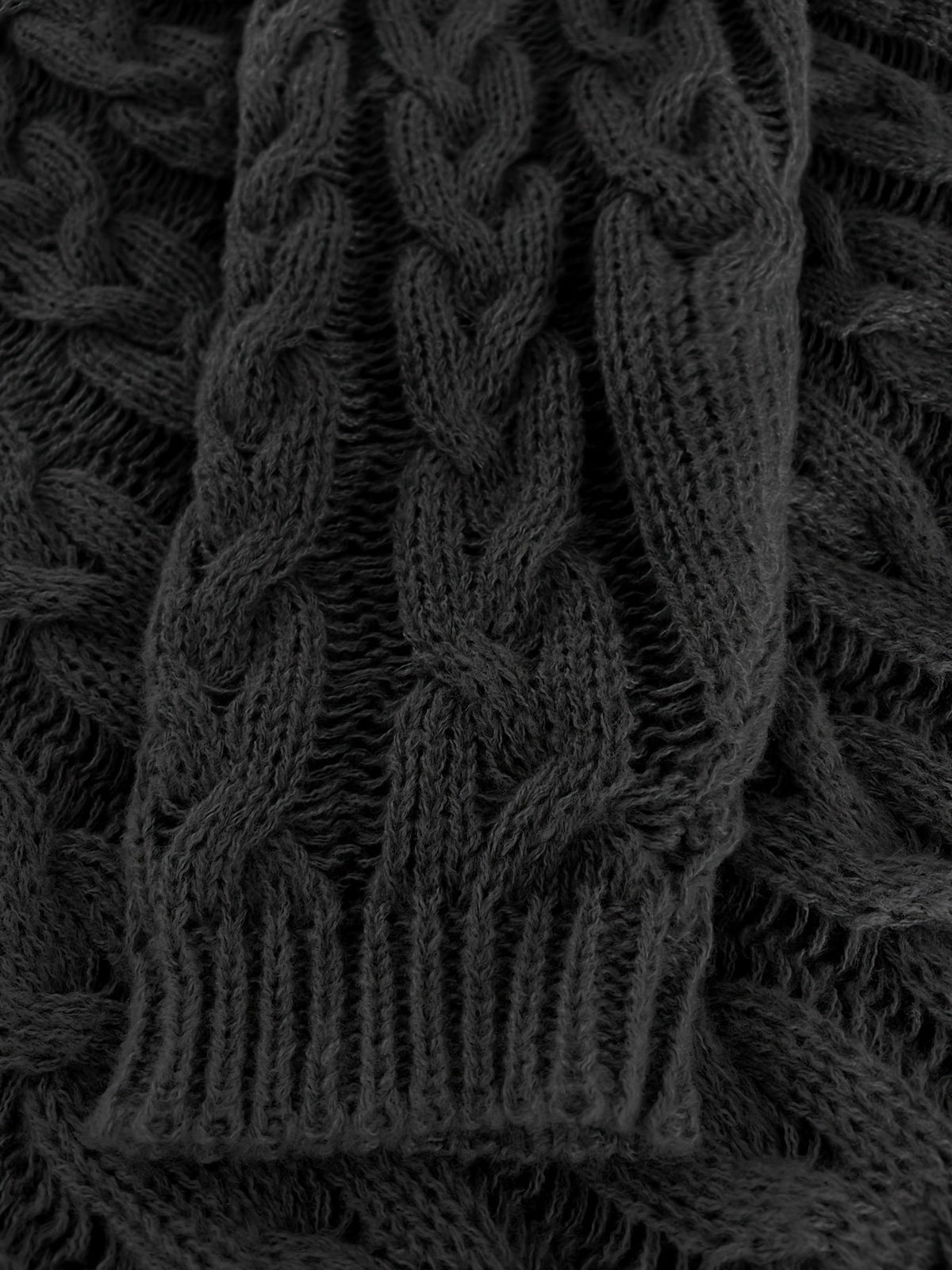 Pull à torsades et col V pour femmes