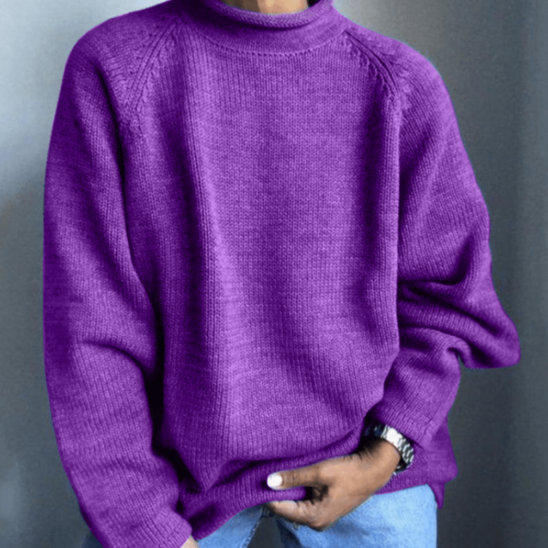 Pull Uni avec Coupe Ajustée pour Hommes | Idéal pour l’Automne et l’Hiver
