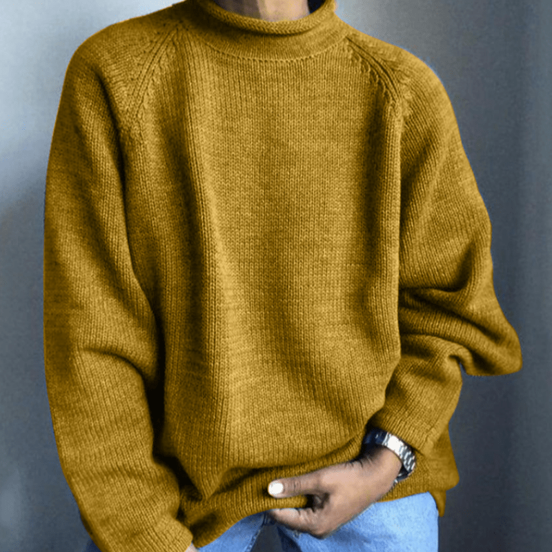 Pull Uni avec Coupe Ajustée pour Hommes | Idéal pour l’Automne et l’Hiver