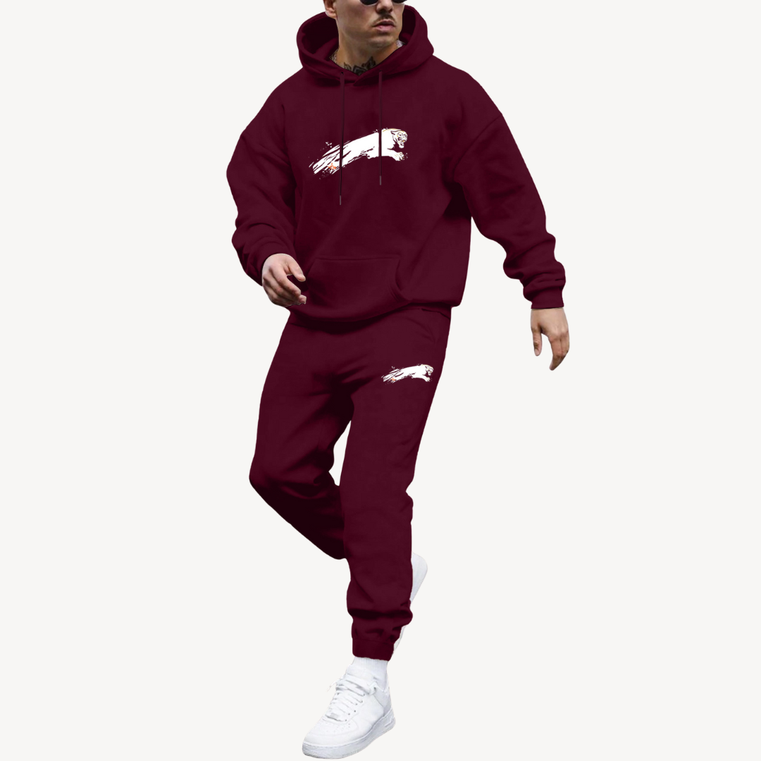 Ensemble Hoodie Graphique Et Jogging pour Homme avec Taille Ajustable | Idéal pour Les Loisirs Et Le Quotidien