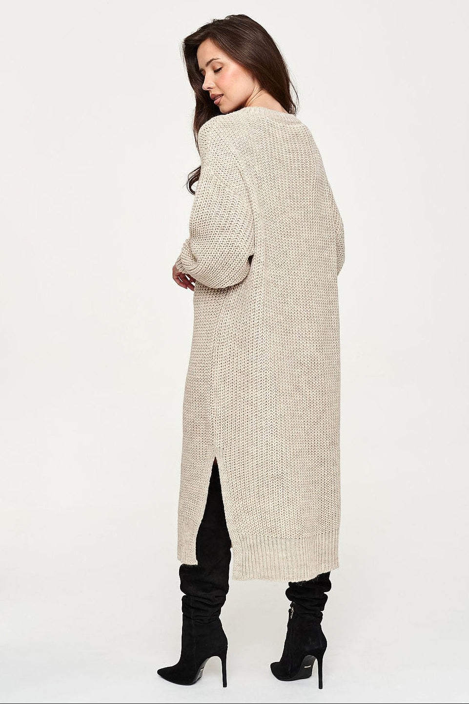 Robe pull à col V pour femmes