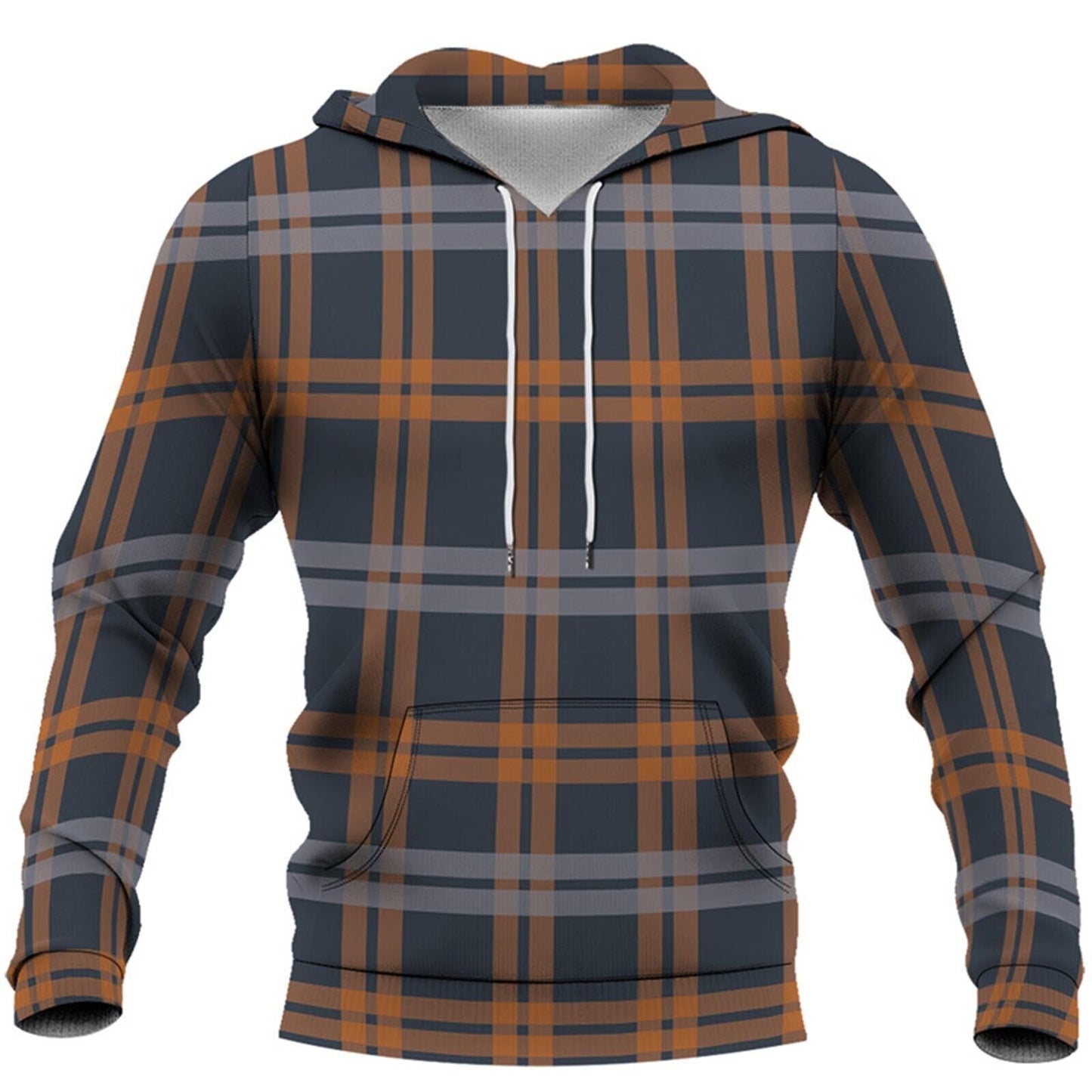 Sweat à Capuche avec Motif Carreaux pour Homme | Idéal pour les Moments Décontractés