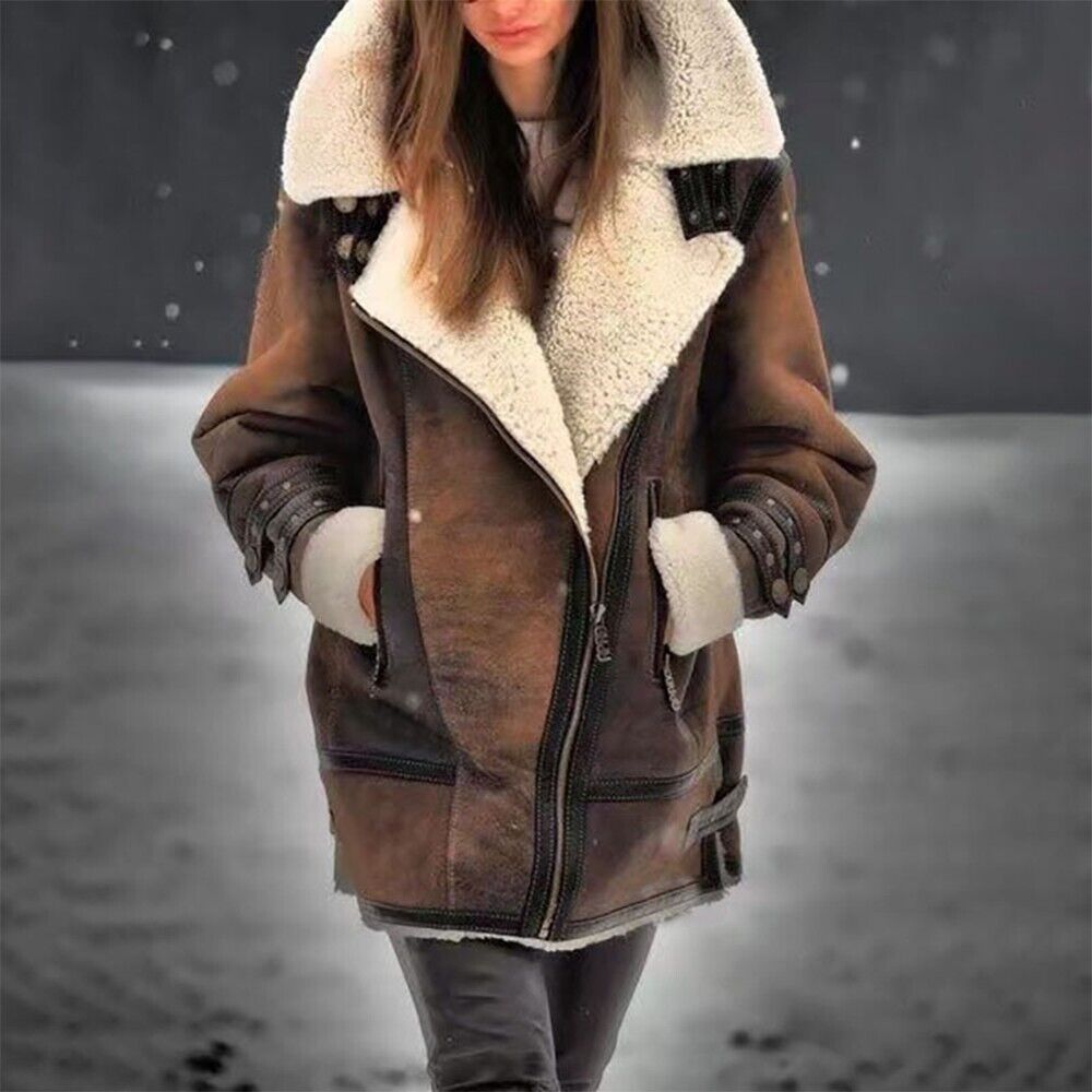 Manteau avec Col Oversize et Poches pour Femmes | Idéal pour l’Hiver